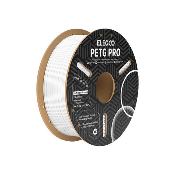 Elegoo PETG Pro Filament - Fehér / White (1kg - 1.75mm) Elegoo PETG Pro Filament - Fehér / White (1kg - 1.75mm)
