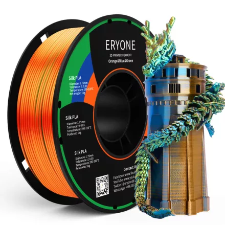 Eryone Triple Color Silk PLA - narancs, kék, zöld