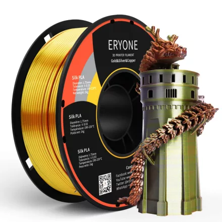 Eryone Triple Color Silk PLA - arany, ezüst, réz