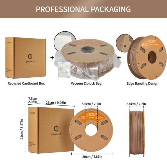 Eryone Wood PLA - Deep Wood (1kg - 1.75mm)