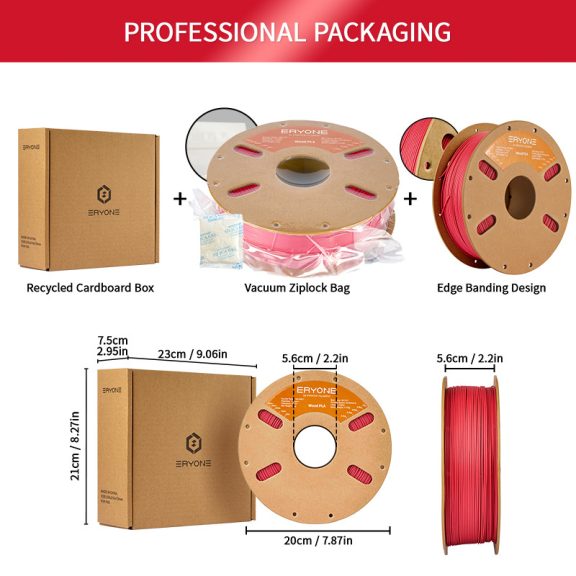 Eryone Wood PLA - Red Wood (1kg - 1.75mm)