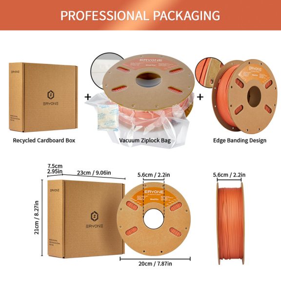 Eryone Wood PLA - Pine Wood (1kg - 1.75mm)