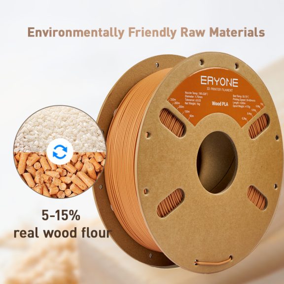 Eryone Wood PLA - Terracotta Wood (1kg - 1.75mm)