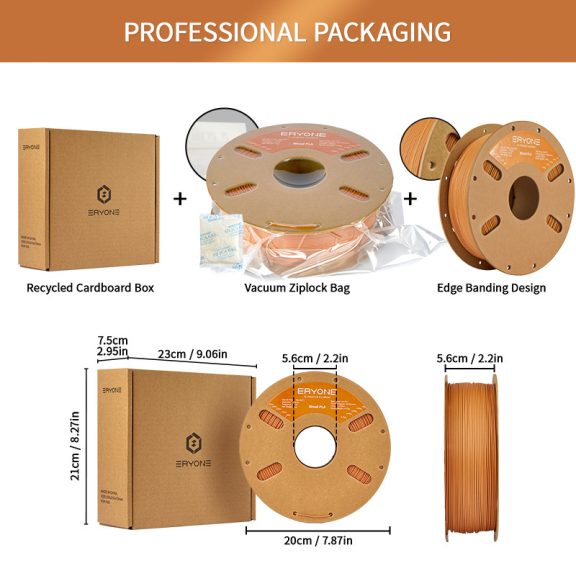 Eryone Wood PLA - Terracotta Wood (1kg - 1.75mm)