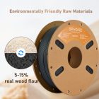 Eryone Wood PLA - Charcoal Grey Wood (1kg - 1.75mm)
