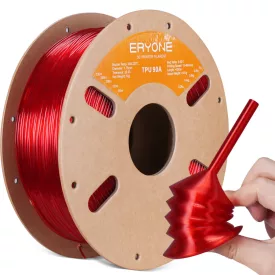 Eryone TPU 90A filament - Transparent Red (1.75mm - 1kg)