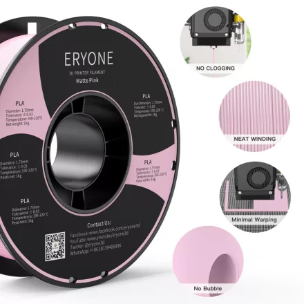 Eryone  Matt PLA filament - Rózsaszín