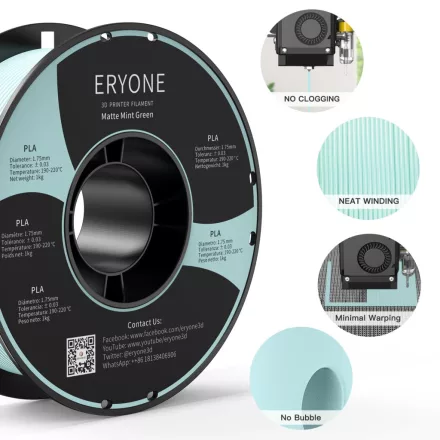 Eryone  Matt PLA filament - Mentazöld