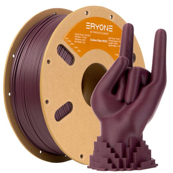 Eryone Carbon Fiber PETG 3D nyomtató filament - Bíborvörös (1kg - 1.75mm) Eryone Carbon Fiber PETG 3D nyomtató filament - Bíborvörös (1kg - 1.75mm)