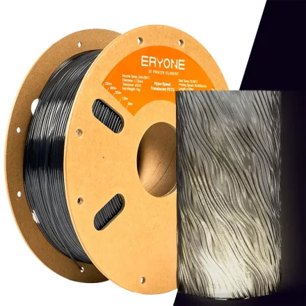 Eryone PETG HS Translucent 3D Filament - Szürke / Grey - (1kg - 1,75mm)