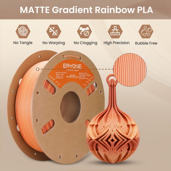 Eryone HS Matt Gradient Rainbow PLA - Danxia (1kg - 1.75mm)
