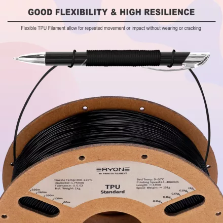 MiniMaker Tekercs 100g - Eryone Standard TPU - Fekete