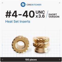   CNC Kitchen - #4-40 Short menetbetét, #4-40 UNC x 3.6 (100 darab)