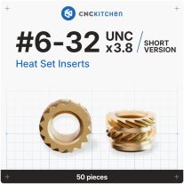   CNC Kitchen - #6-32 Short menetbetét, #6-32 UNC x 3.8 (50 darab)